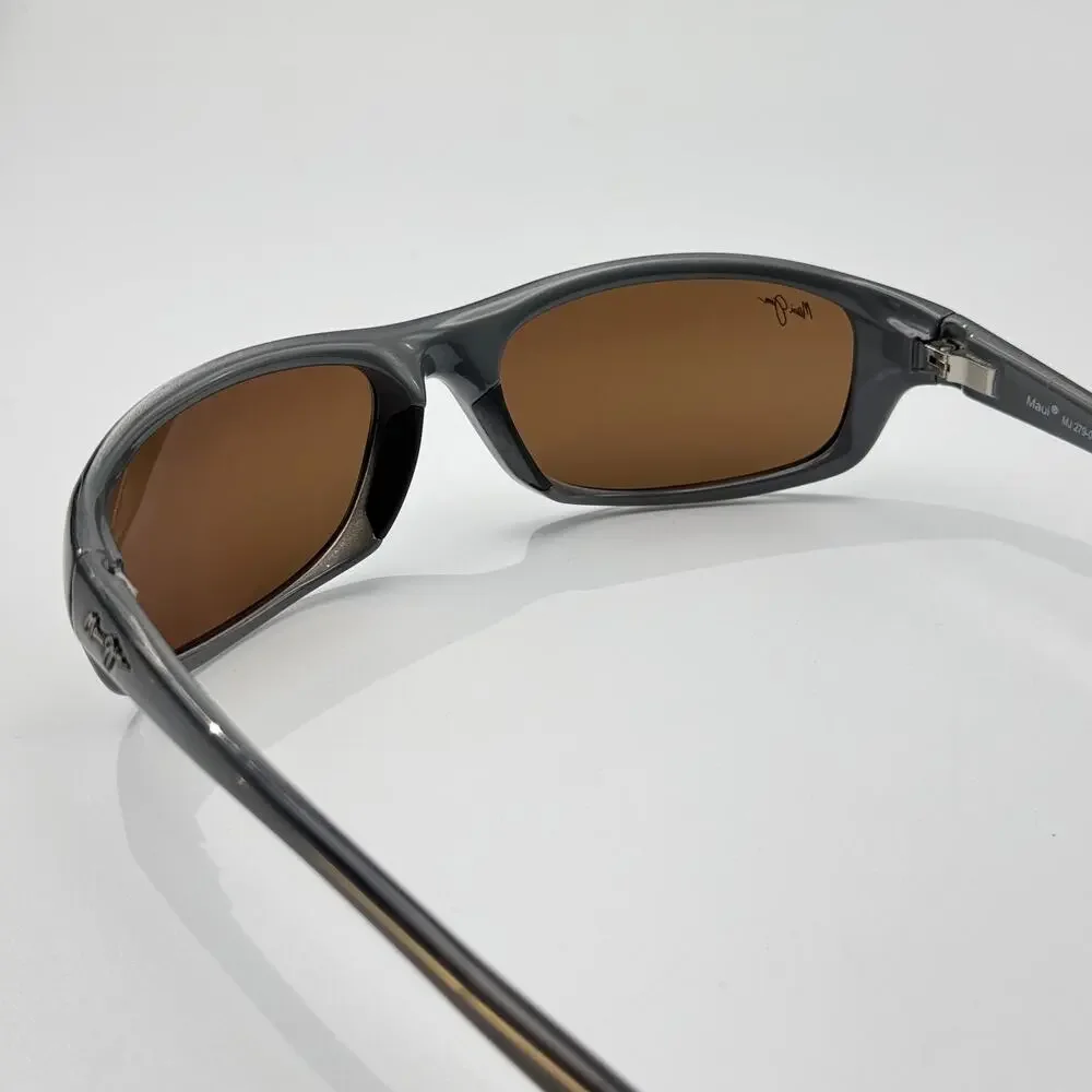 Maui Jim Sunglasses Kipahulu STG-BG MJ279-03F Brown Wrap Frame Bronze Lens 59mm